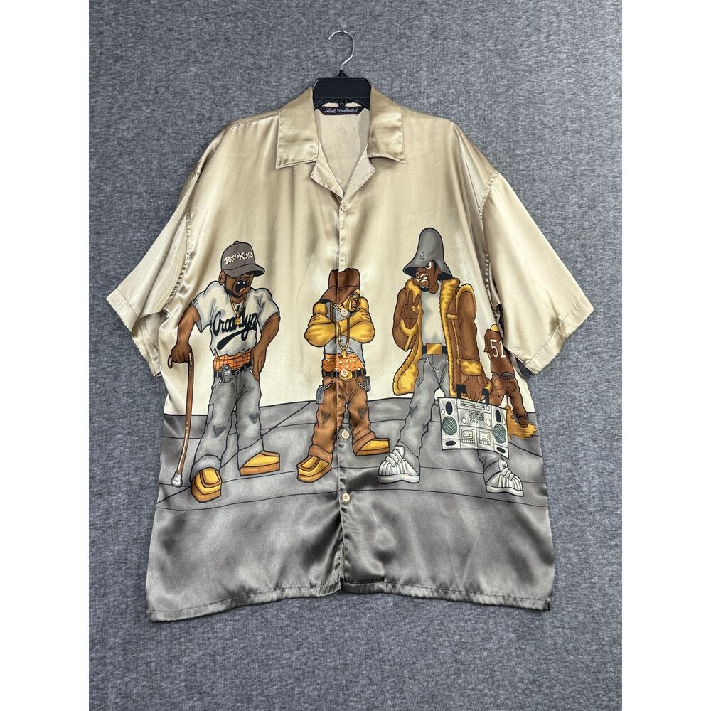 Vintage Y2K Seals Unlimited Hip Hop Rap Legends Button Down Mens Size Medium